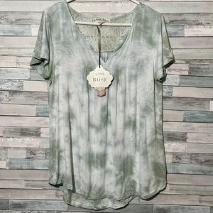 🆕Knox Rose Green Tie-Dye Blouse